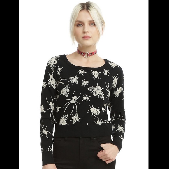 Intarsia Knit Bug Sweater 